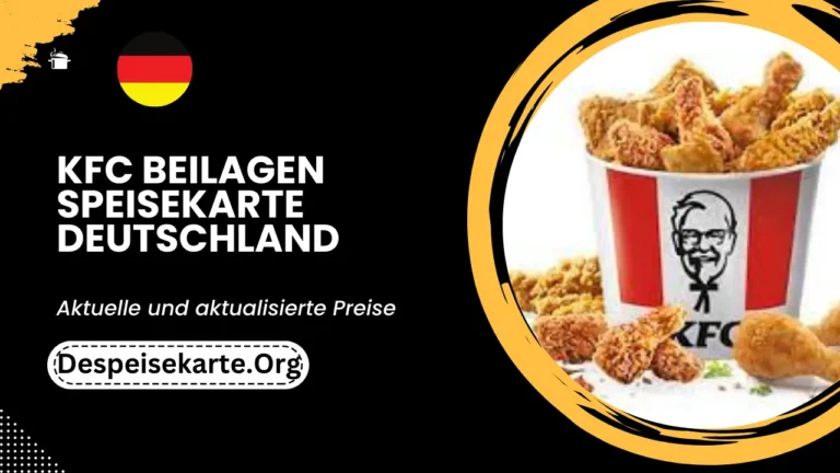 KFC Beilagen Speisekarte