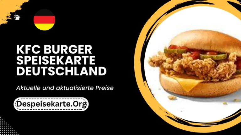 KFC Burger Speisekarte