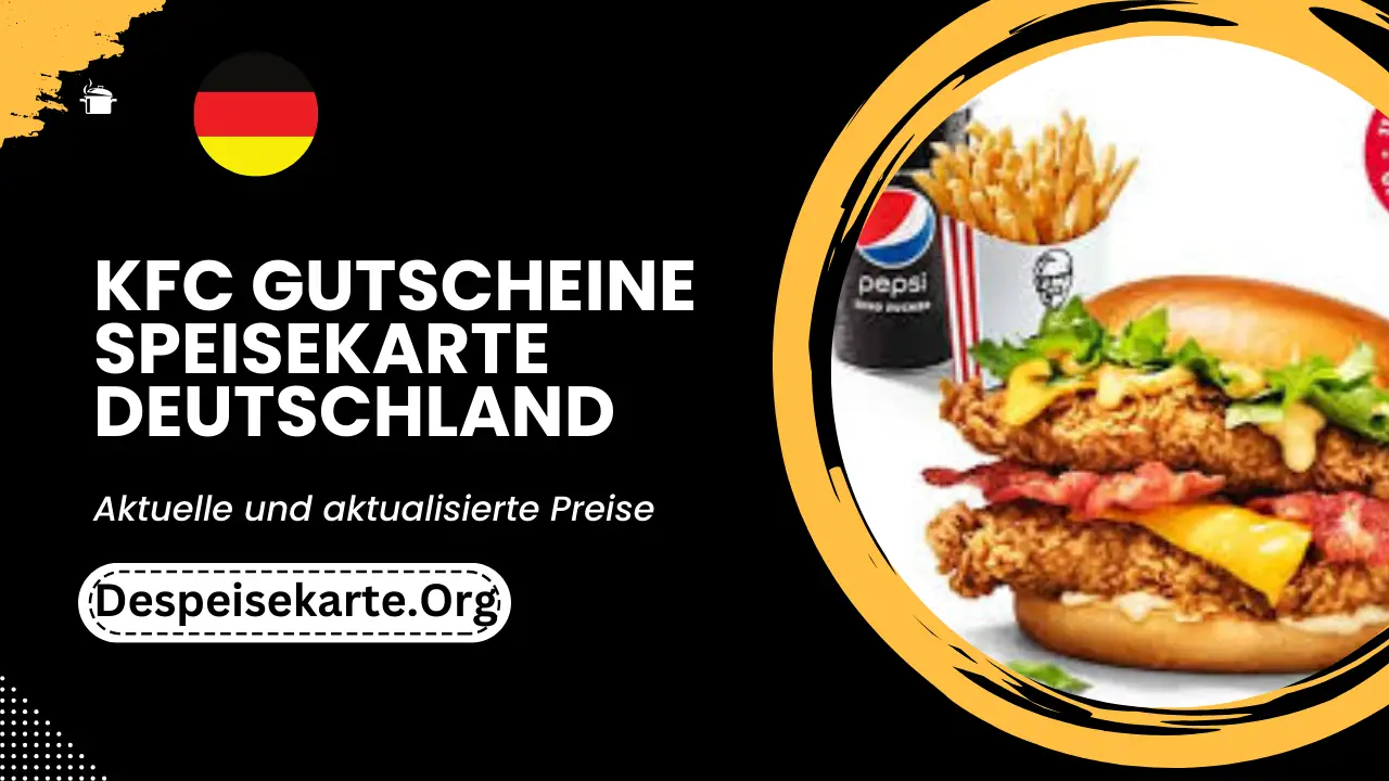 KFC Gutscheine Speisekarte