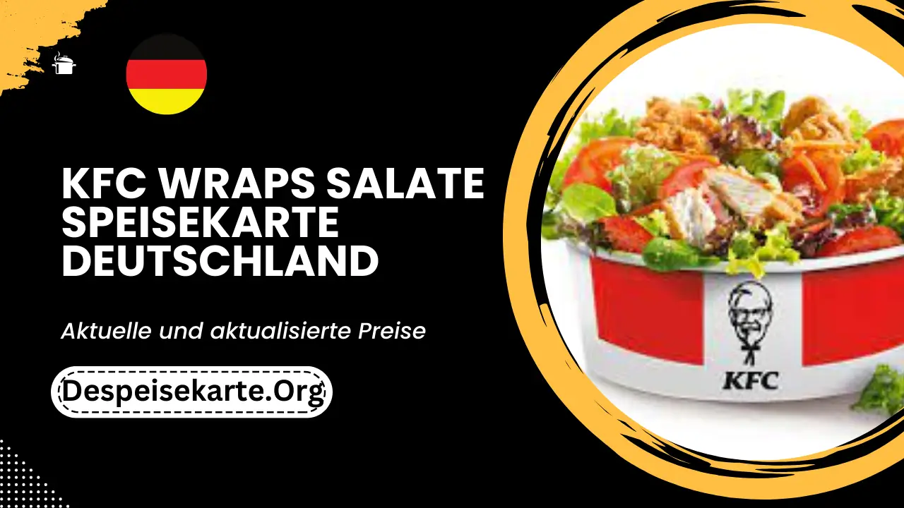 KFC Wraps Salate Speisekarte