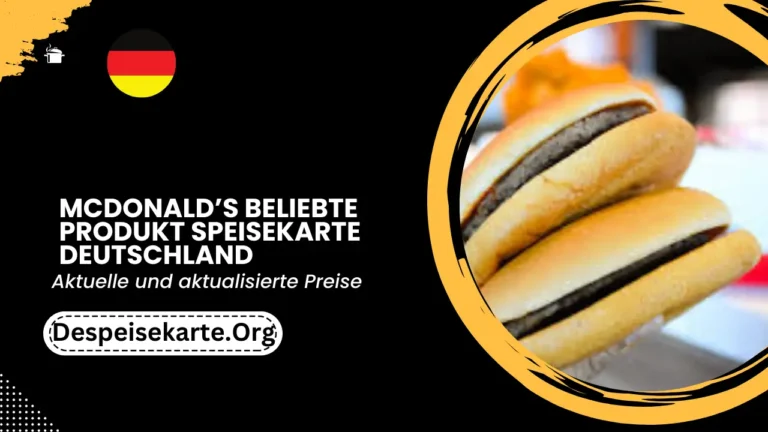 McDonald’s Beliebte Produkt Speisekarte