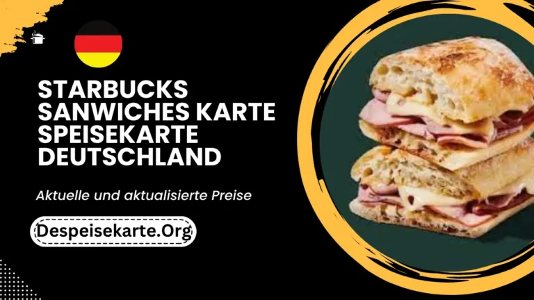 Starbucks Sanwiches Karte Speisekarte