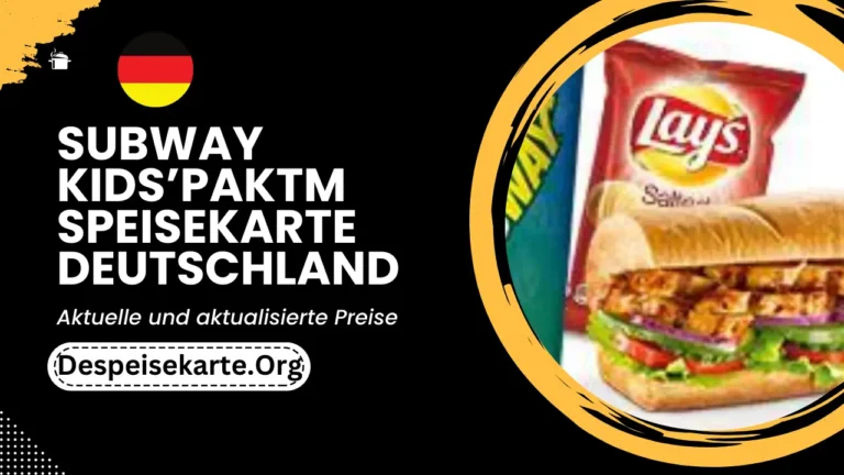 Subway Kids’PakTM Speisekarte