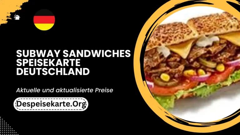 Subway Sandwiches Speisekarte