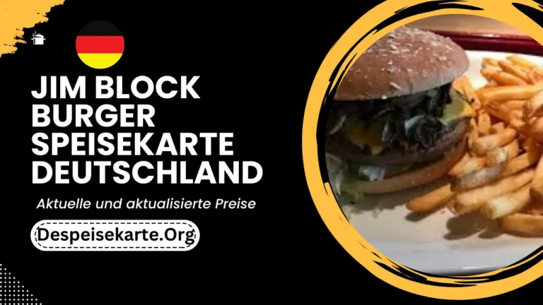 Jim Block Burger Speisekarte