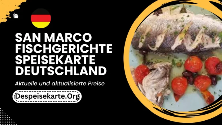 San Marco Fischgerichte Speisekarte