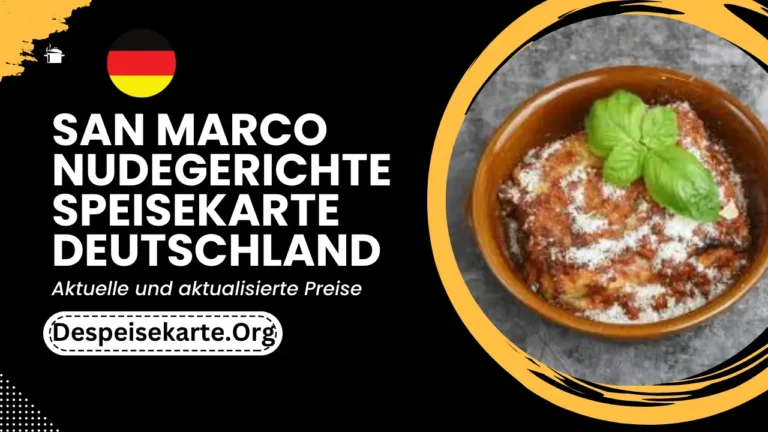 San Marco Nudegerichte Speisekarte