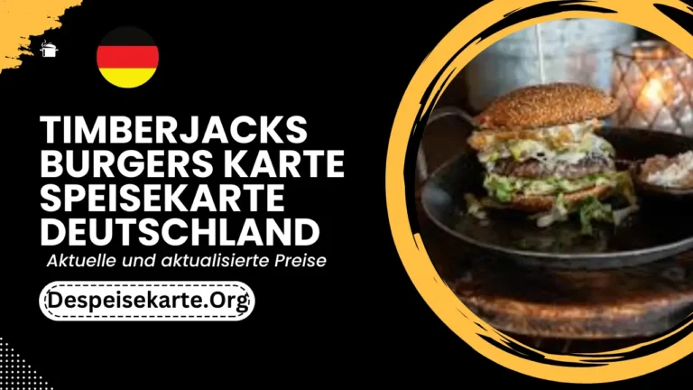 Timberjacks Burgers Karte Speisekarte