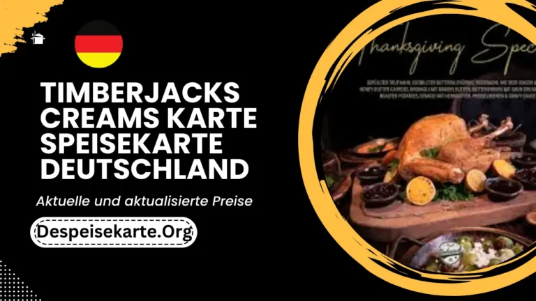 Timberjacks Creams Karte Speisekarte