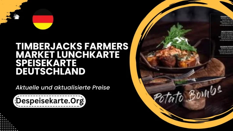 Timberjacks Farmers Market Lunchkarte Speisekarte