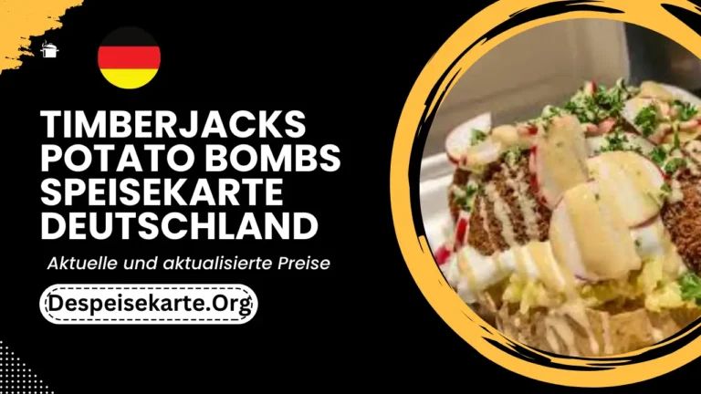 Timberjacks Potato Bombs Speisekarte