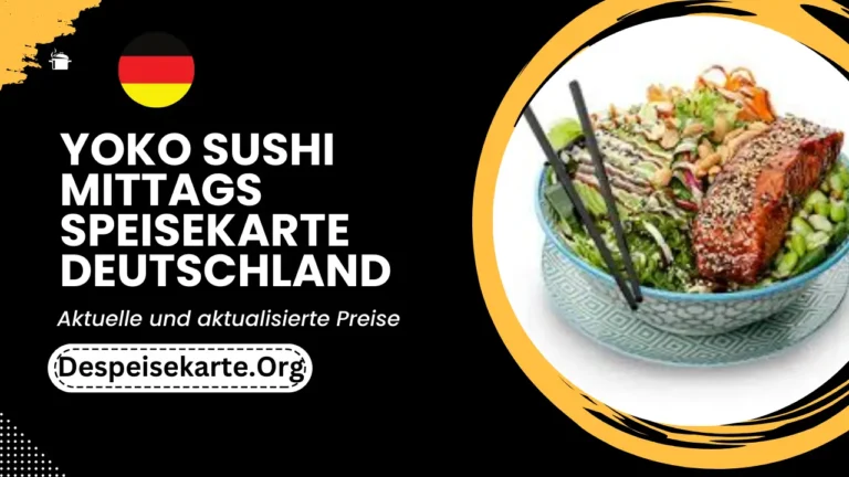 Yoko Sushi Mittags Speisekarte