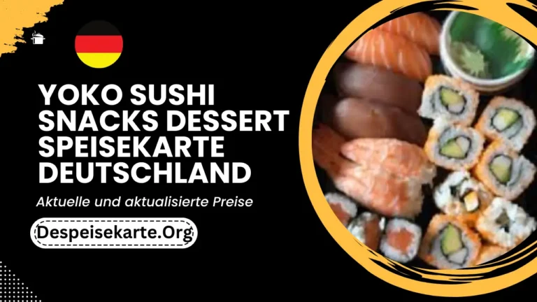 Yoko Sushi Snacks dessert Speisekarte