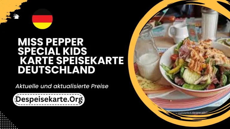 Miss Pepper Special Kids Karte Speisekarte