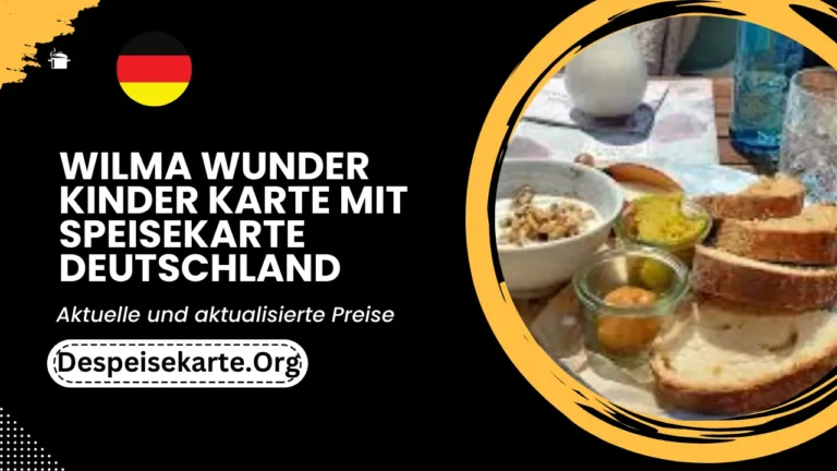 Wilma Wunder Kinder Karte Mit Speisekarte