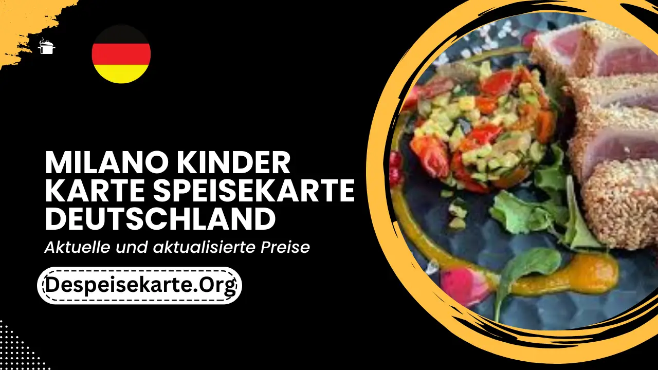 Milano Kinder Karte Speisekarte